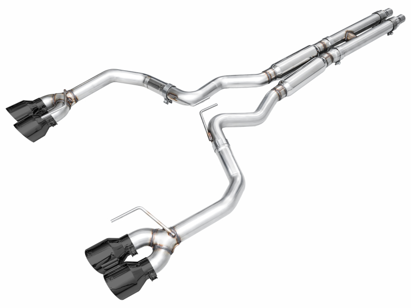 Ford Mustang Performance Exhaust - Rear - AWE Tuning - Cat-Back Track Edition - Diamond Black - `24-`27